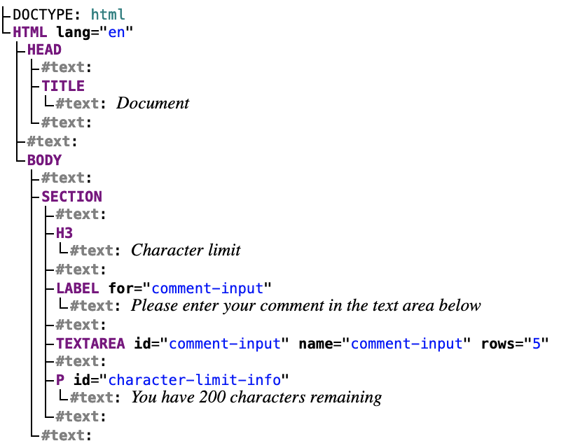 
          html tree
        